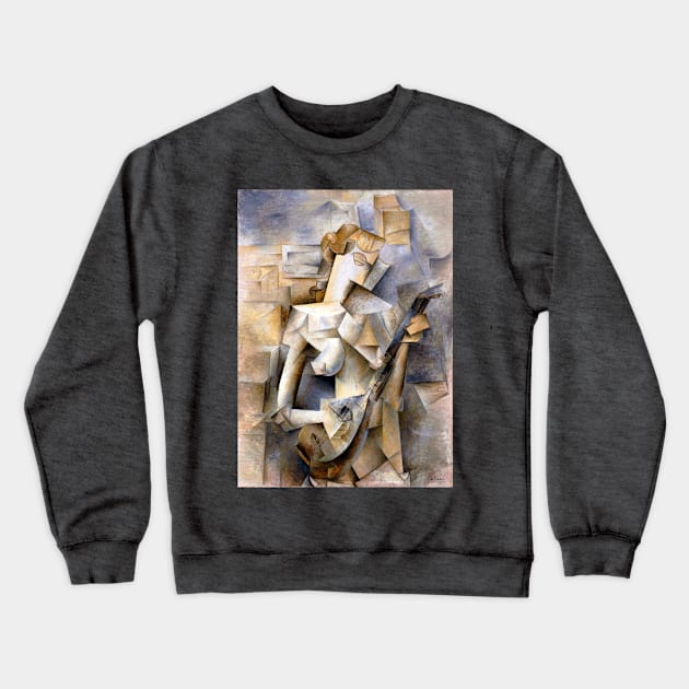 Picasso - Girl with a Mandolin Crewneck Sweatshirt by RandomGoodness